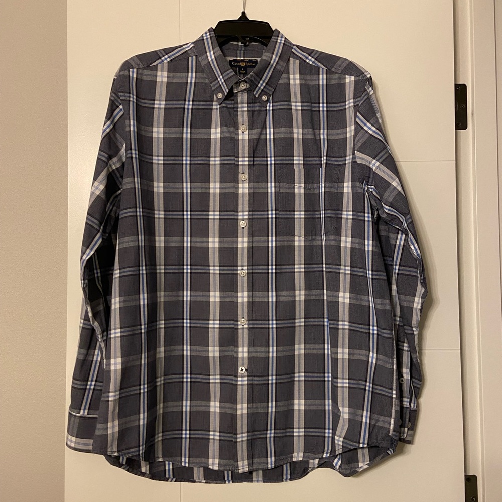Men’s Club Room Button Down Shirt—Large